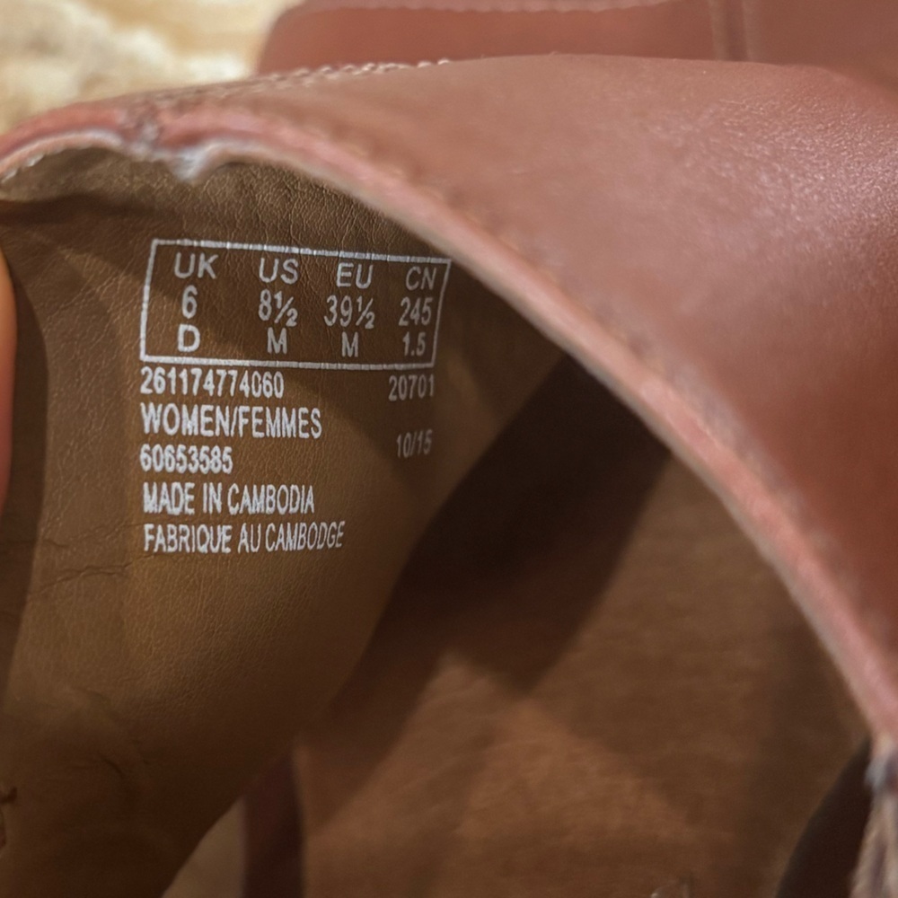 Clarks Women's Chestnut Brown Leather Slingback Sandals - Picture 5 of 5